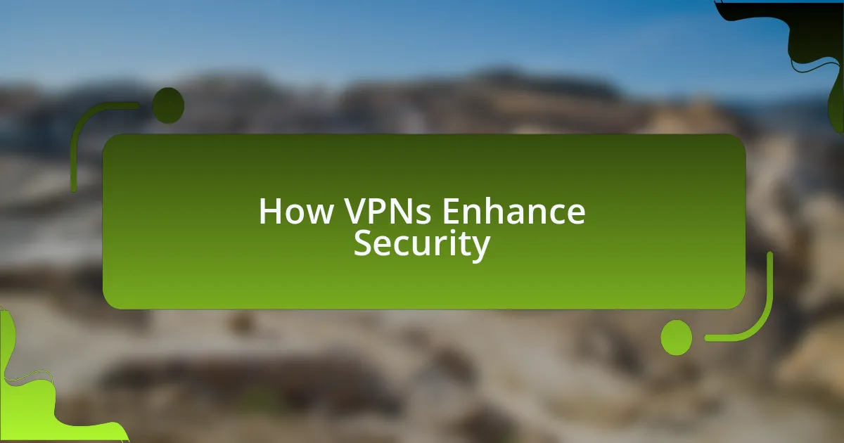 How VPNs Enhance Security